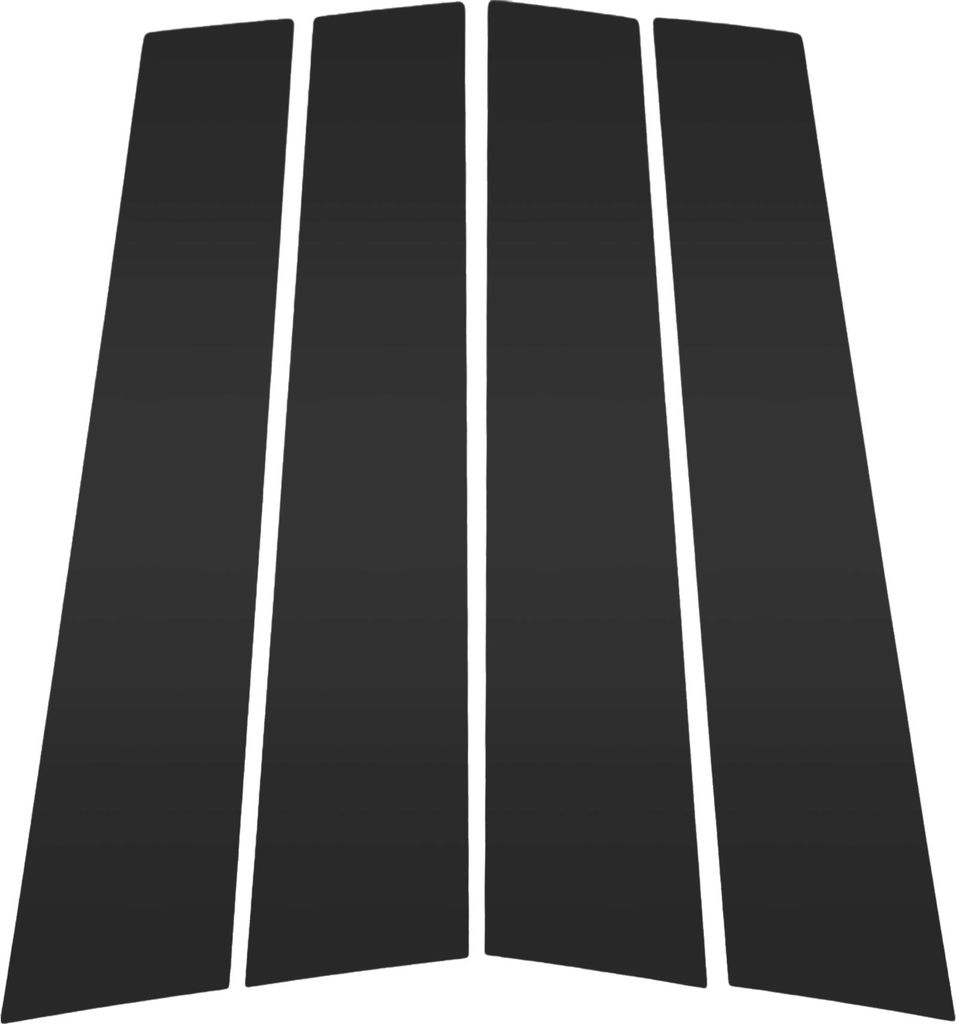 4 Stk. vordere linke rechte Autotürsäule Fensterschmuck für VW Tiguan MK1 2009-2016 Kunststoff Schwarz