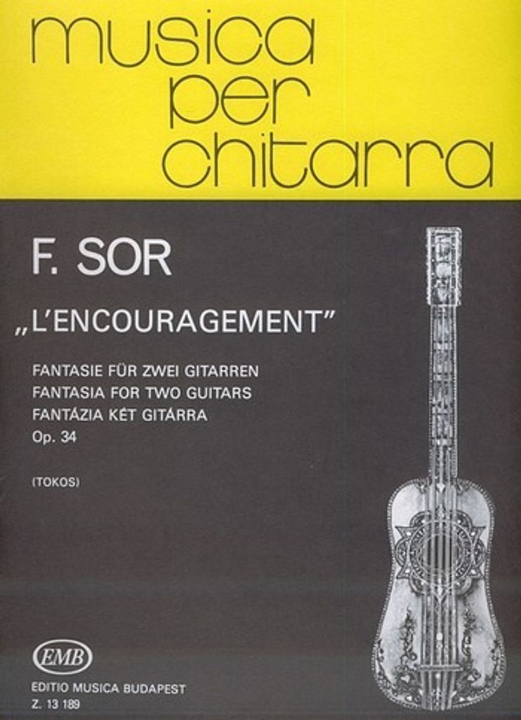 L'encouragement Fantasie für 2 Gitarren Spielpartitur