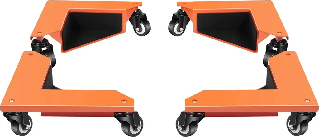 Rouleau pour Meubles Orange de 50mm - Capacité Charge Élevée Lot de 4