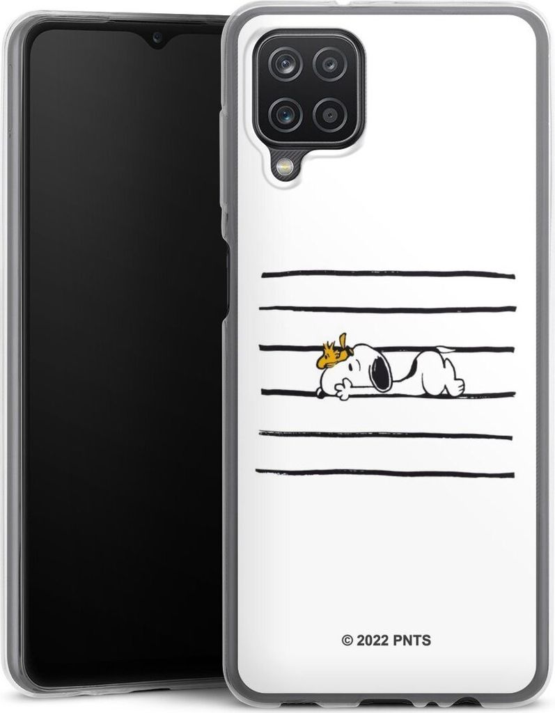 DeinDesign Slim Hülle für Samsung Galaxy A12 Silikon Case Ultra Dünn Handyhülle Hund Peanuts Snoopy