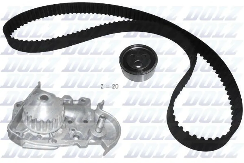 Kit Distribution KD018 DOLZ avec Pompe à Eau pour Renault Megane I