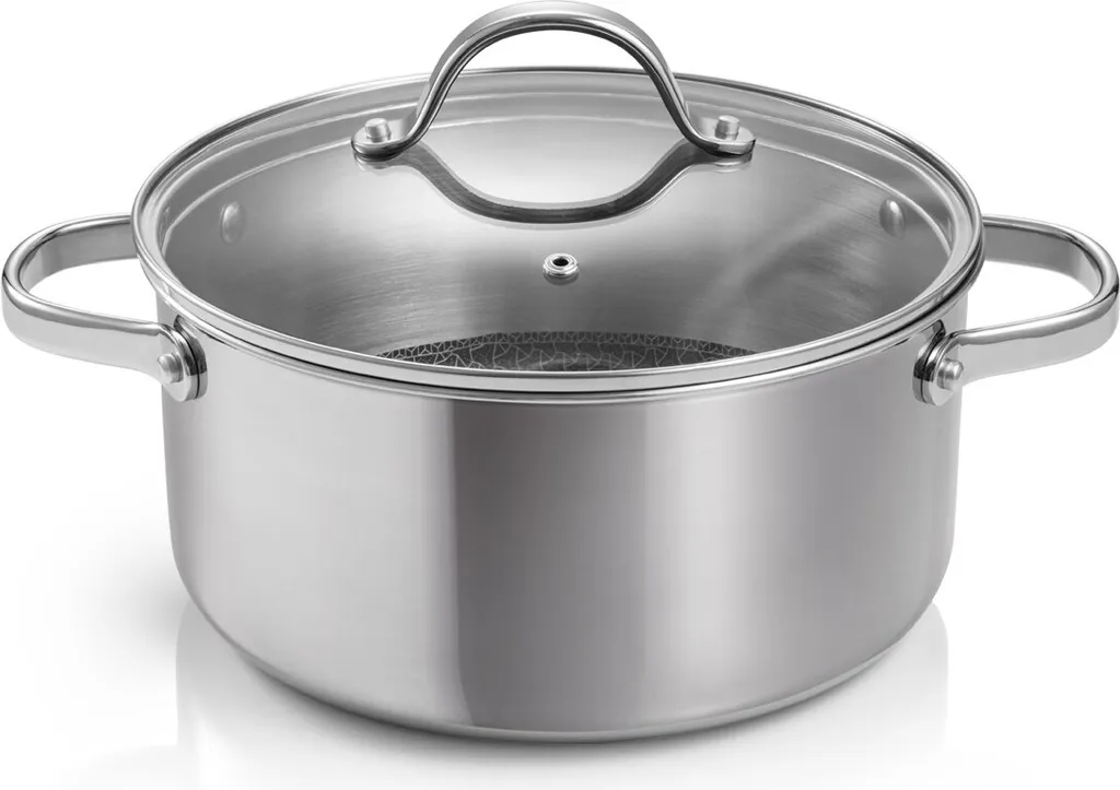Casserole induction 5 litres en acier SteelCRAFT 24 cm haute résistance