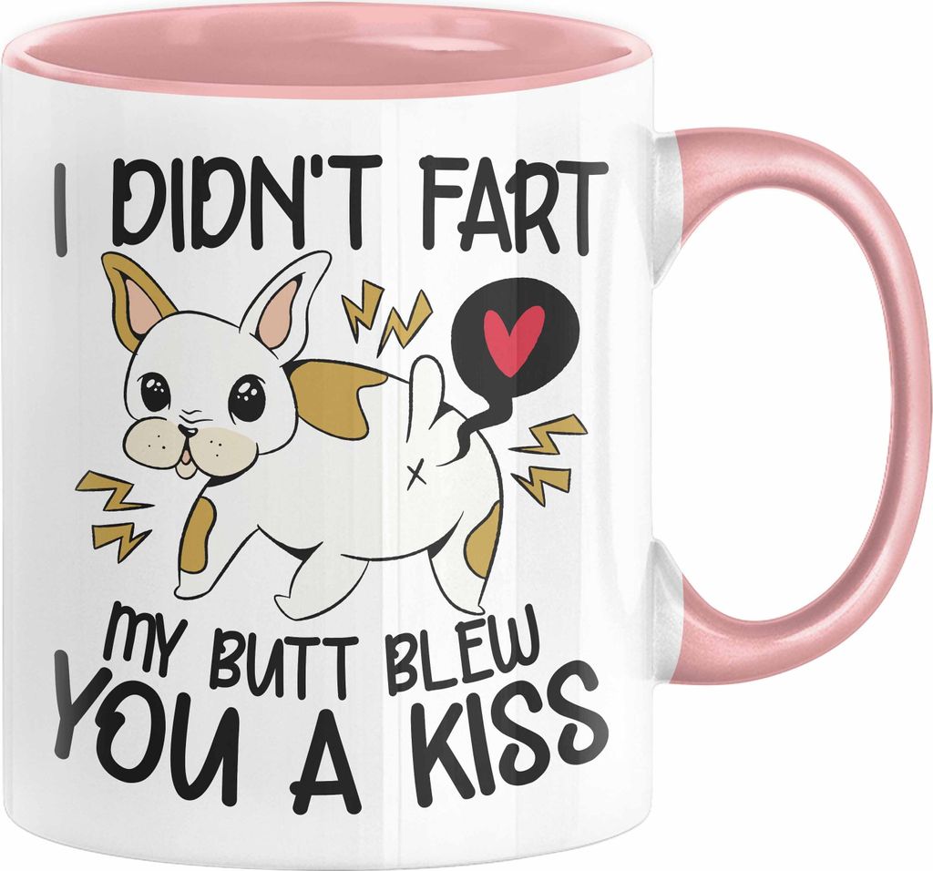 Französische Bulldogge Tasse Geschenk Bulldoggen-Besitzer (Rosa)