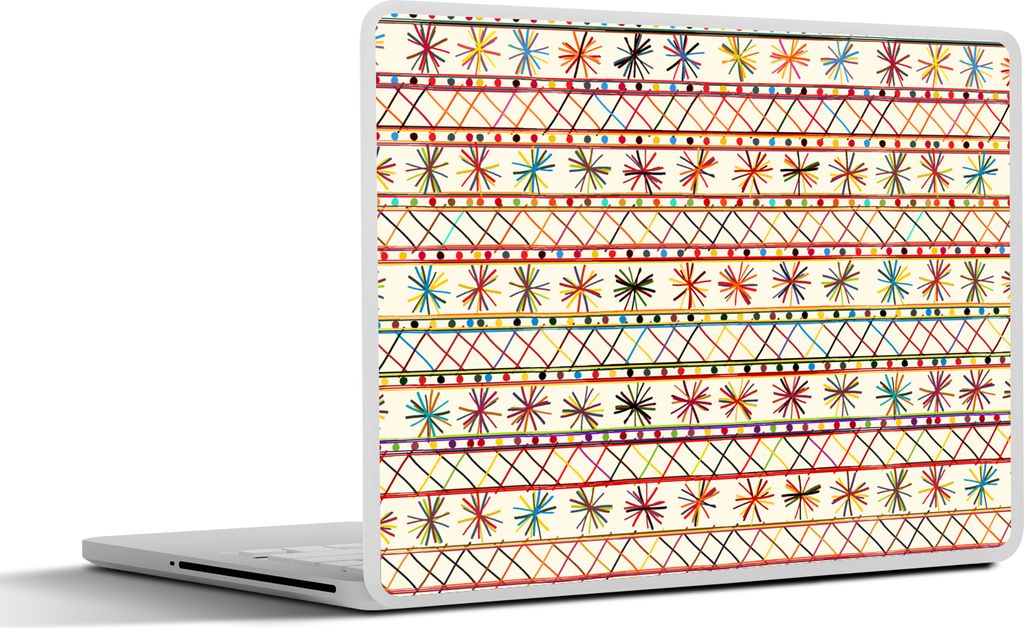 MuchoWow Laptop Aufkleber Sticker Cover Regenbogen - Südamerika - Muster 36.5x27.5 cm - Laptop-Sticker