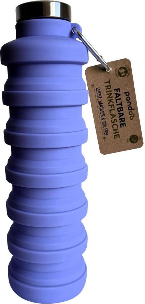 PANDOO Trinkfl.700ml faltbar Silik.li 114587 4260648831725 Produktbild 