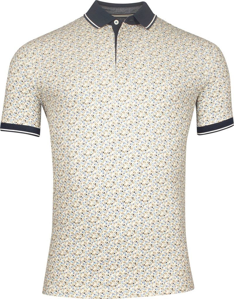 Beiges Polo von Baileys mit Druck und 3-Knopf-Verschluss