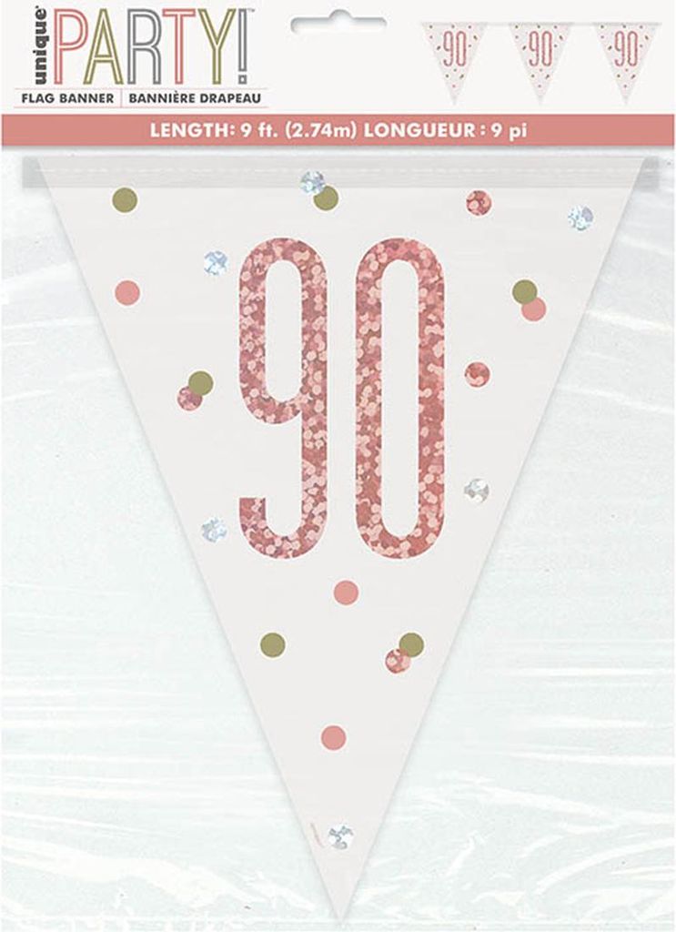 Wimpelkette HB Glitz 274cm Rosegold #90