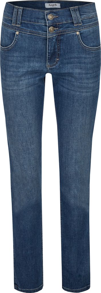 ANGELS JEANS STRETCH SKINNY BUTTON mid blue used 346 1203.3358 36 L32