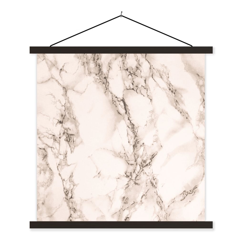 MuchoWow Textilposter Roségold - Marmor - Chic 60x60 cm mit schwarzem Rahmen - Posteraufhänger