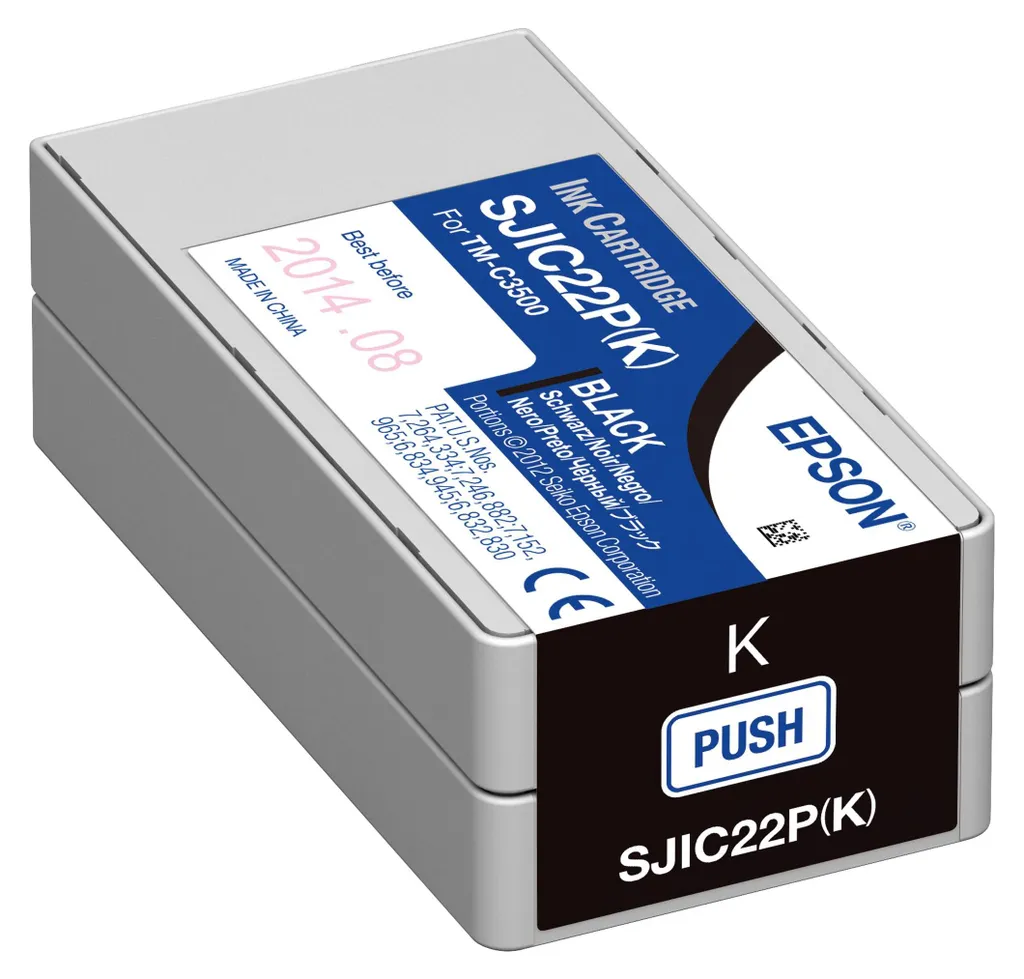 Cartouche d'encre Epson C33S020601 Noir Originale SJIC22P(K) pour ColorWorks