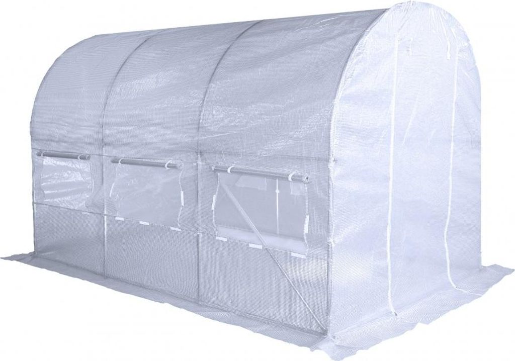 Garten-Polytunnel VESPAGARDEN extra stark 2x3,5m - weiß