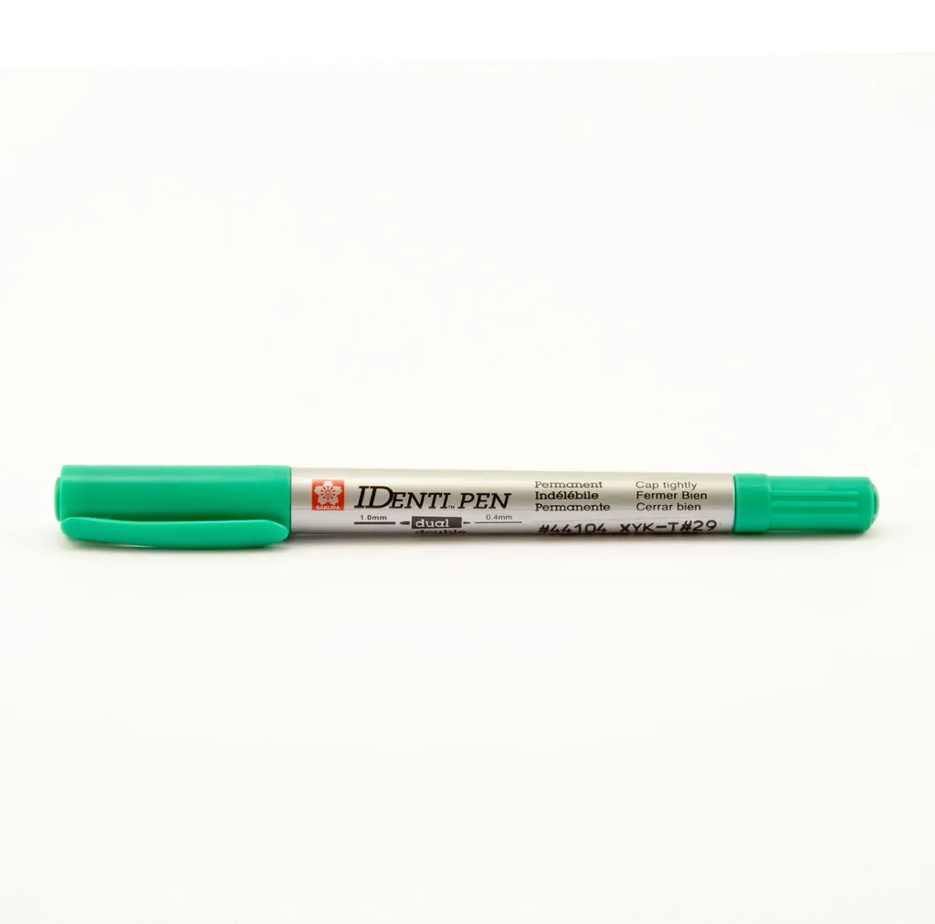 Marqueur Permanent Vert Double Pointe SAKURA Identi Pen XYKT29 Multi-usage - 2