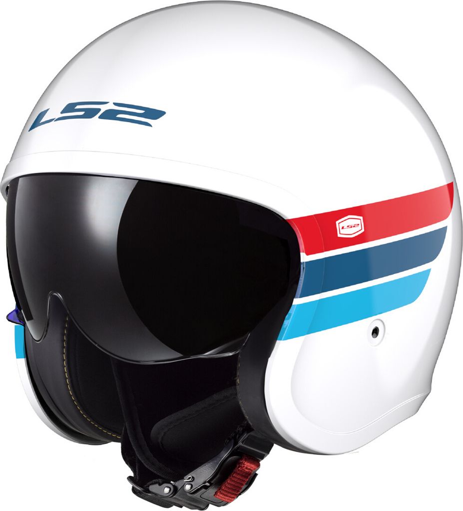 LS2 OF599 Spitfire II Retro Jethelm, weiß/blau/rot, XS Produktbild 