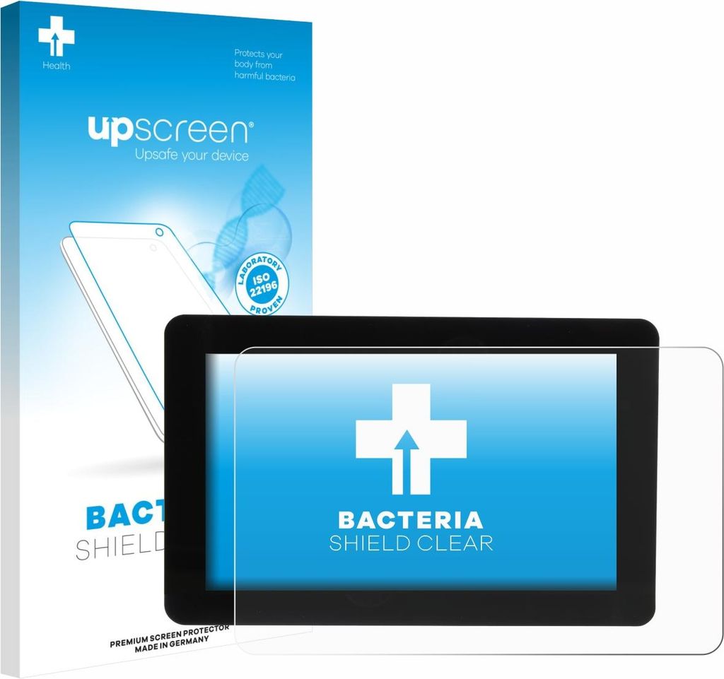 upscreen Schutzfolie für Raspberry Pi Touch Display 2 Displayschutz Displayschutzfolie Folie Klar antibakteriell