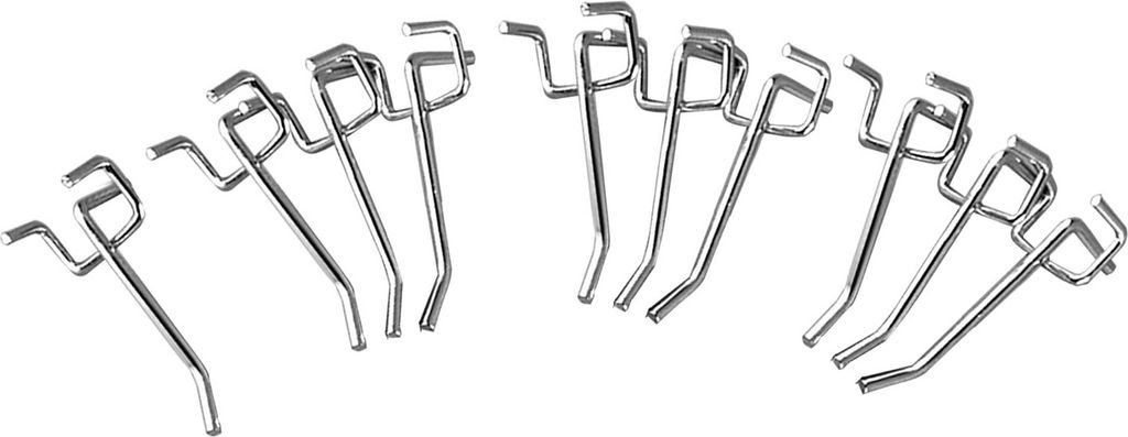 10pcs Pegboard Hooks Professionelles Hochleistungseisen Easy Installation Wandmontage Hängewerkzeuge für Workshops Garagen-1