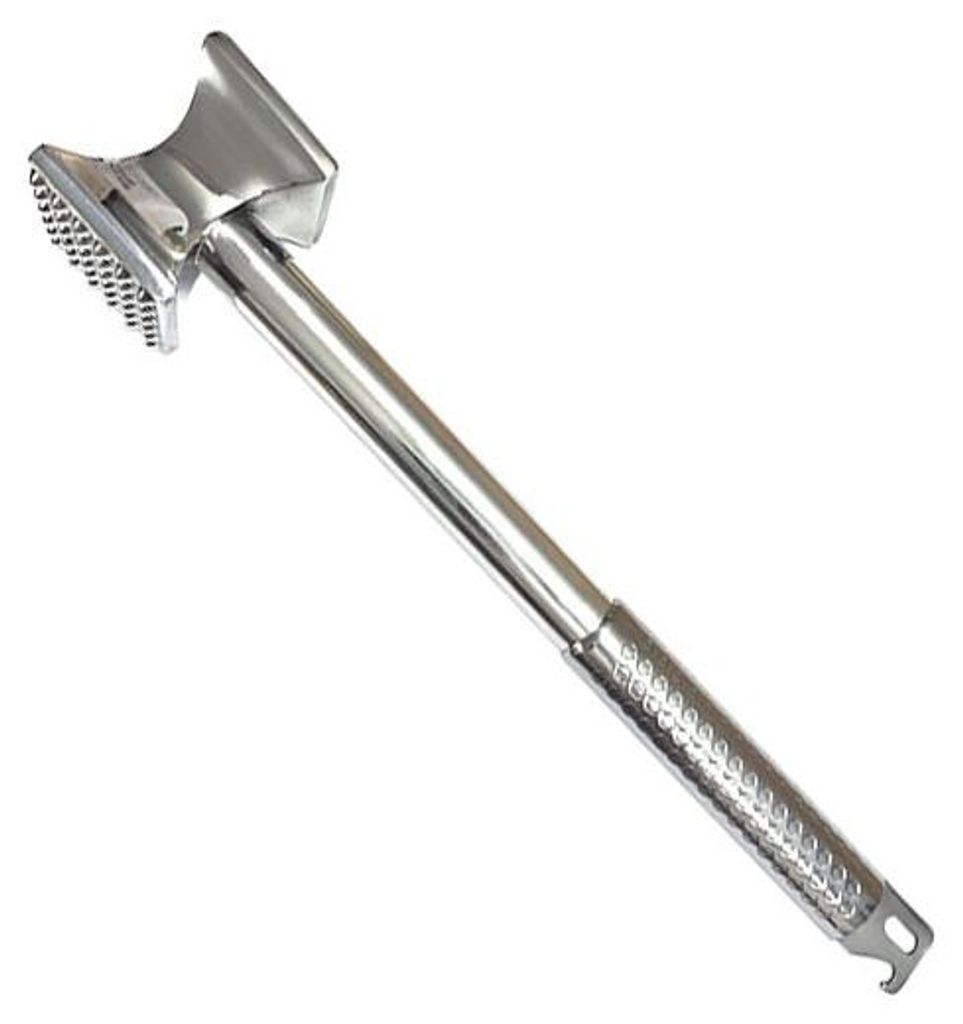 INF 304 Edelstahl Fleischklopfer - Doppelseitiger Hammer für Steak, Rind, Schwein