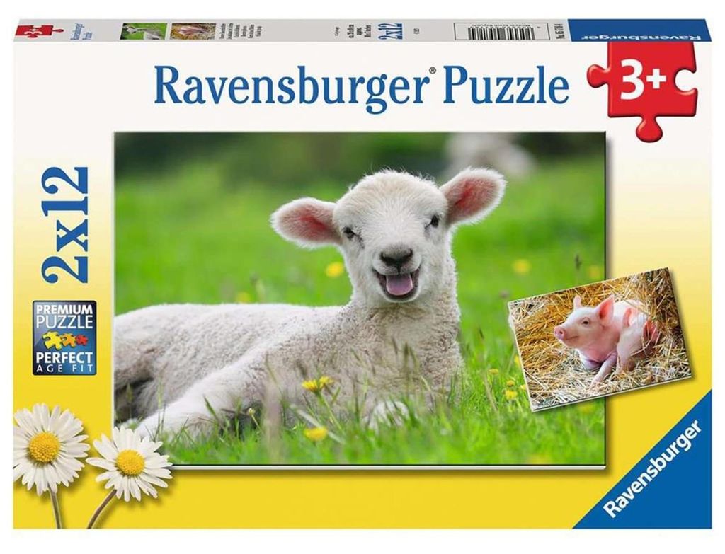 RAVENSBURGER Bauernhofpuzzle 2x12 Teile Produktbild 