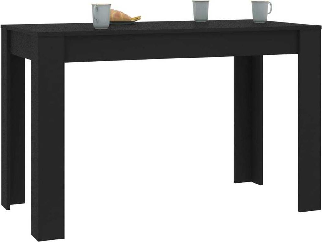 vidaXL Jedálenský stôl čierny 120x60x76 cm Materiál drevo Obrázok produktu 4