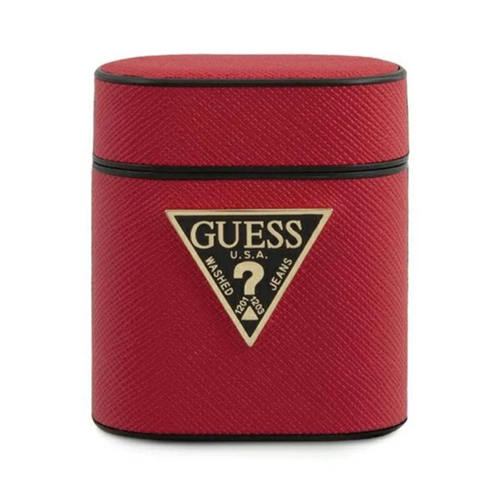 Guess Guaca2Vsatmlre Airpods 1/2 Coverczerwony/Rosso Saffiano