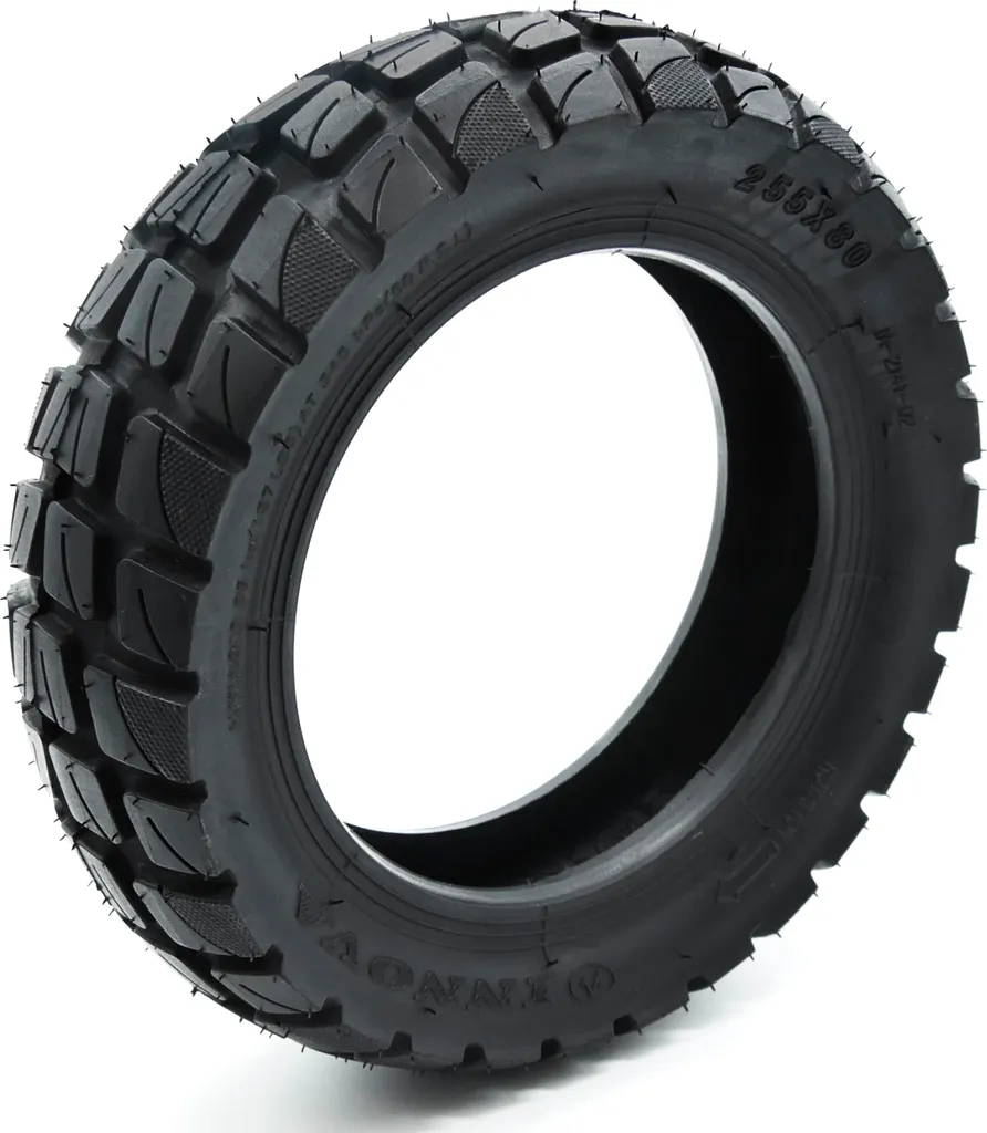 Pneu trottinette 10 pouces tout-terrain Motus robuste 25,5 x 8 cm noir