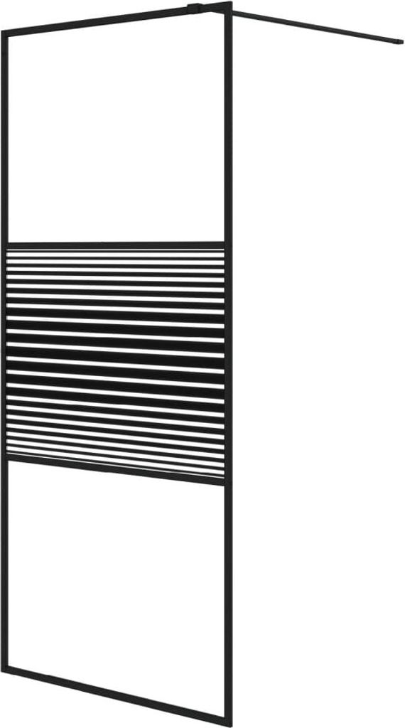 vidaXL Sprchová zástěna pro sprchový kout černá 90x195 cm Obrázek produktu 