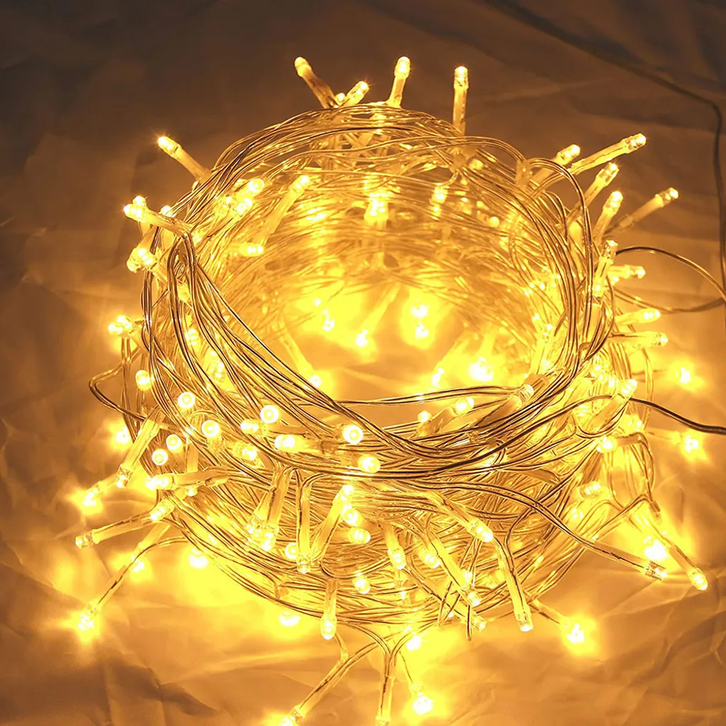 Luci LED 50m 500LED Bianco Caldo - Catena Natalizia Esterno Interno