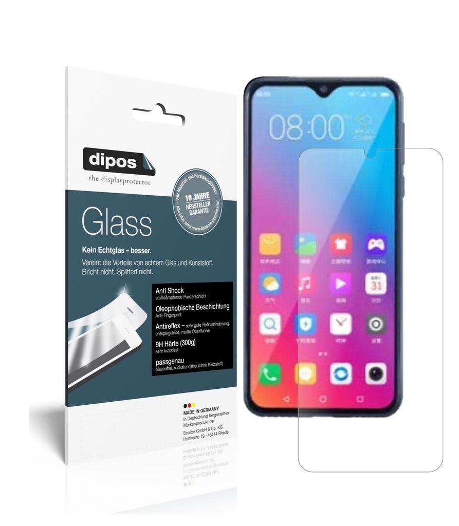 2x Schutzfolie für Gionee Steel 5 matt - Anti-Shock 9H Folie dipos Glass Kunststoffglas