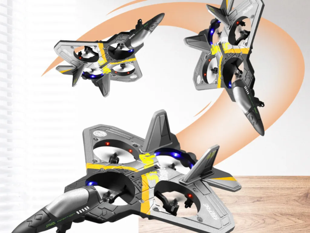 Avion de Chasse Télécommandé Rafale TechKidz - Jet RC Enfant Gris - 2