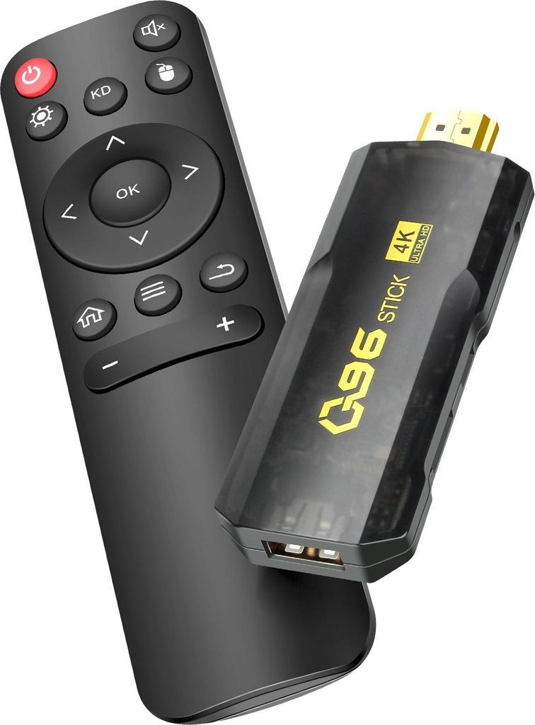 Avizar, Android TV Stick 4K Ultra HD HDMI Streaming WiFi Smart TV, Schwarz