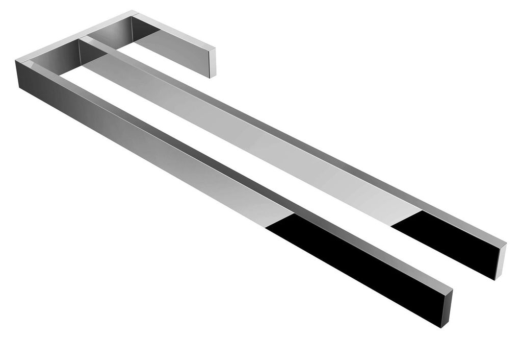 Porte-serviettes Jörn avec deux barres pour lavabo, chrome, Image du produit 