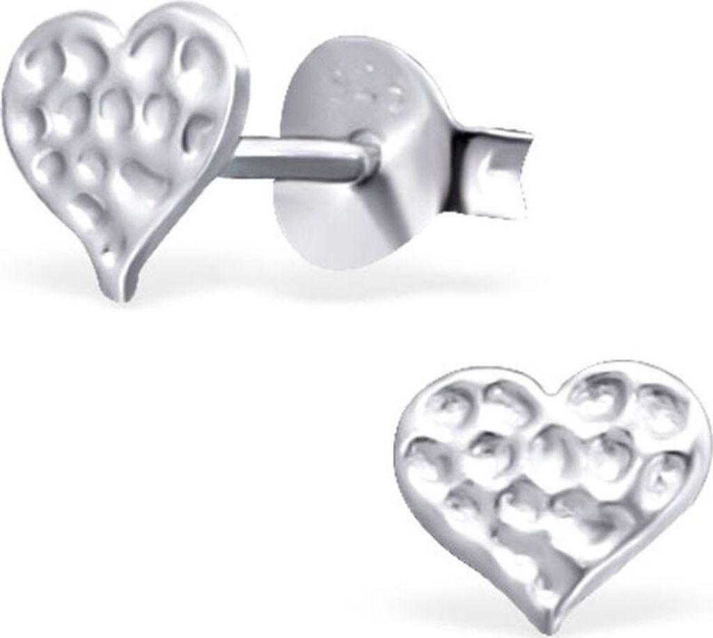 Ohrstecker Herz verziert aus 925 Silber Damen