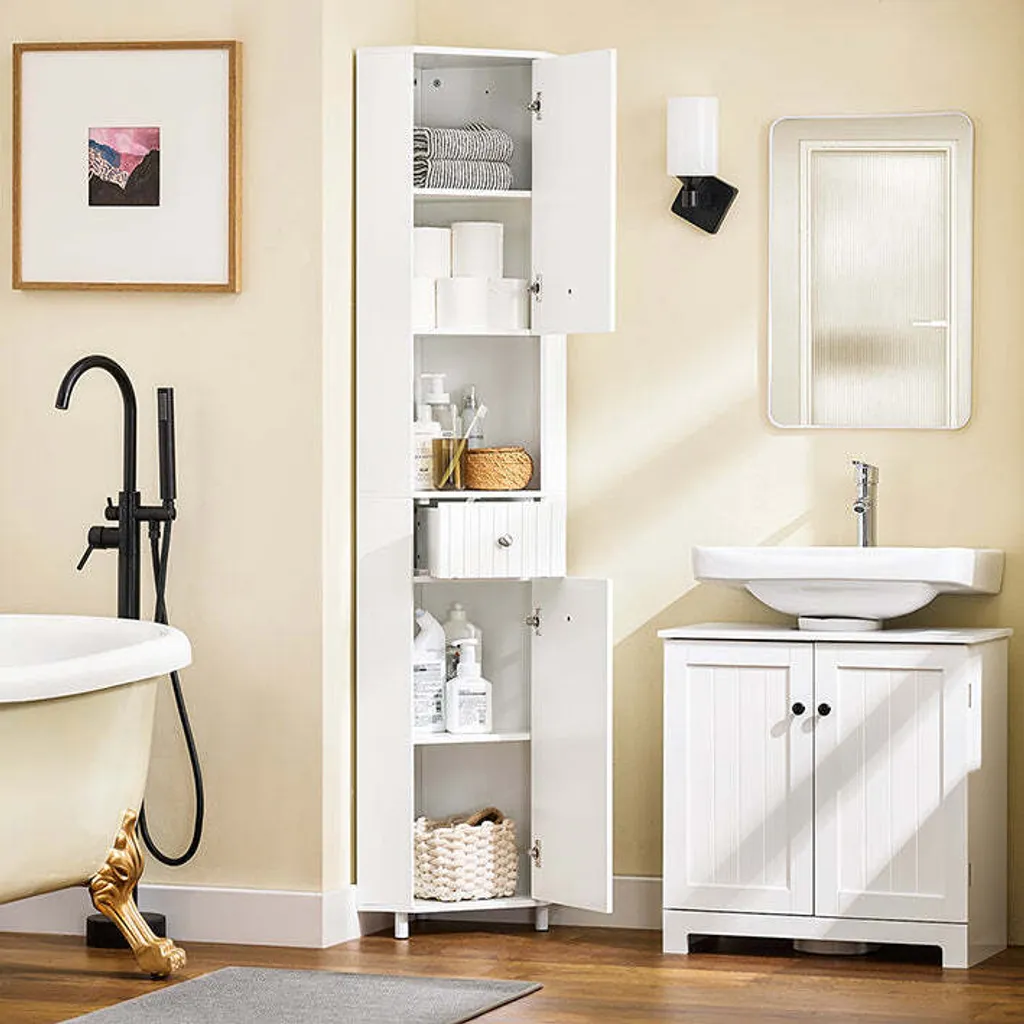 Meuble de salle de bain haut peu encombrant 171cm pour petits espaces