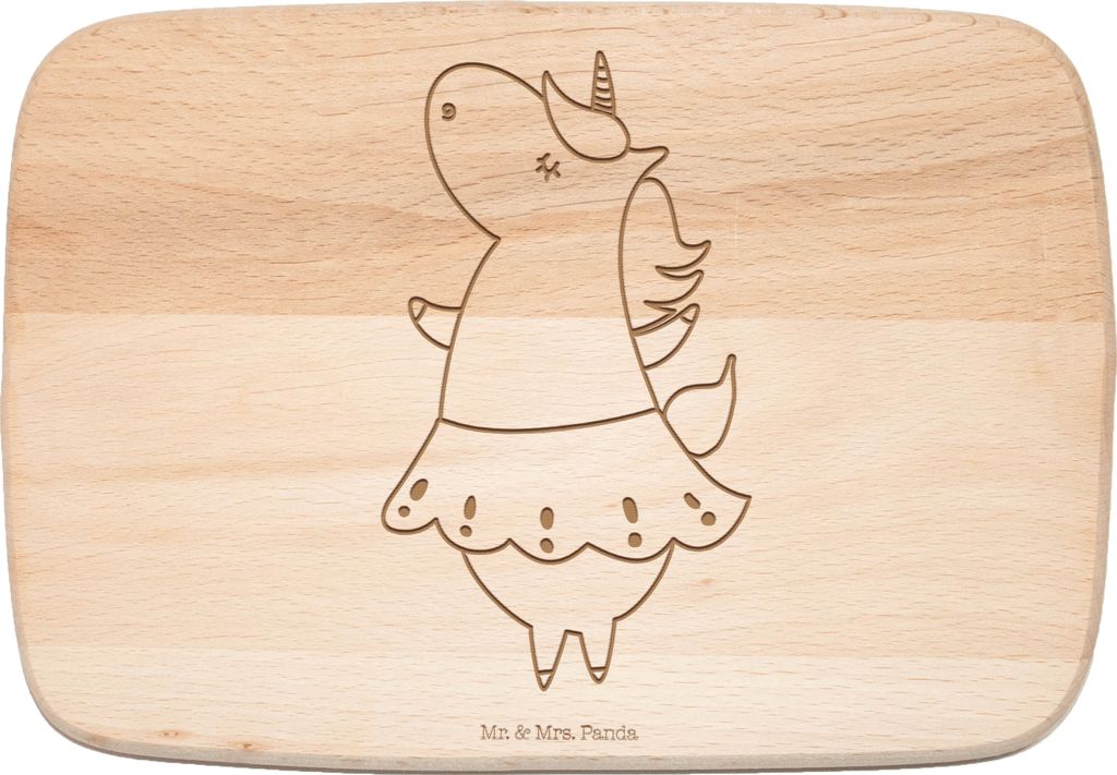 Mr. & Mrs. Panda Frühstücksbrett Einhorn Ballerina - Transparent - Geschenk, vesperbrett, Wohnung, Geburtstag, schneidebrettchen, Tanzen, Einhör...