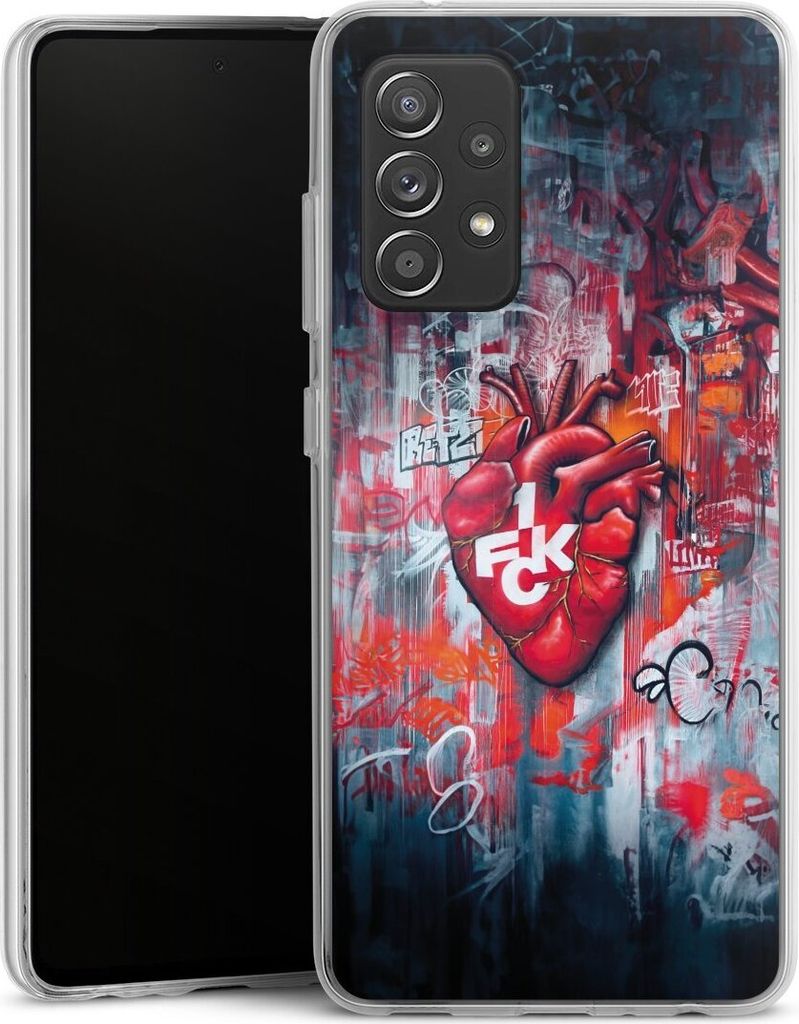 DeinDesign Handyhülle für Samsung Galaxy A52 Silikon Hülle Case Smartphone Schutzhülle 1. FC Kaiserslautern 1. FCK Herz