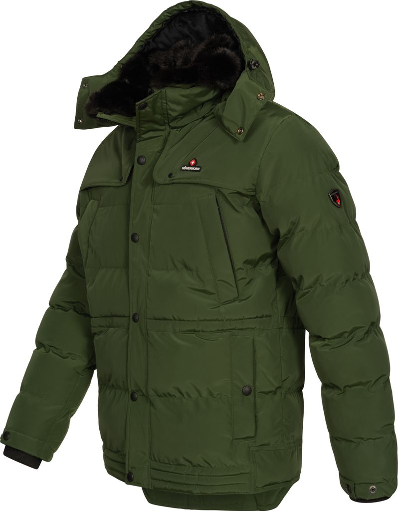 Höhenhorn Herren Winterjacken Parka Kapuze Fell Jacke Winterjacke
