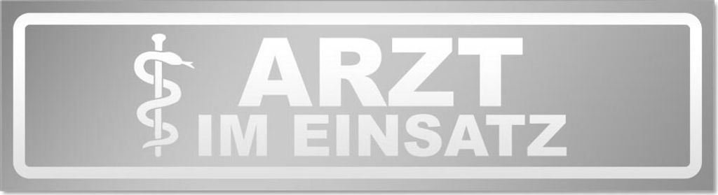 Arzt im Einsatz Motiv 2 invertiert Magnetschild Schild magnetisch