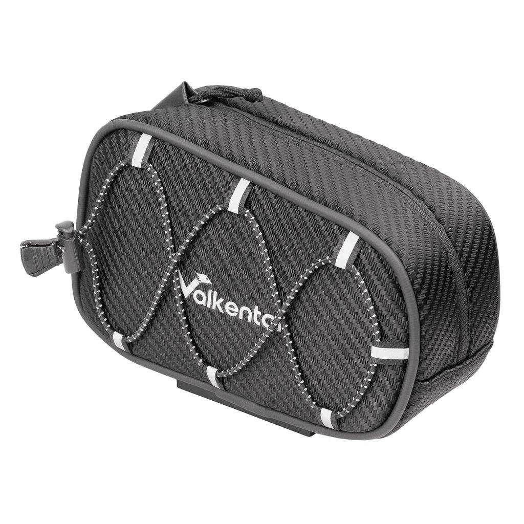 Valkental FrameBag Fahrrad Rahmentasche, Wasserfeste Oberrohrtasche - 1,8L - schwarz