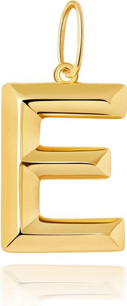 Stylischer 9 Karat (375) Gold Buchstaben / Initiale Damen - Anhänger; TRS36003LTE