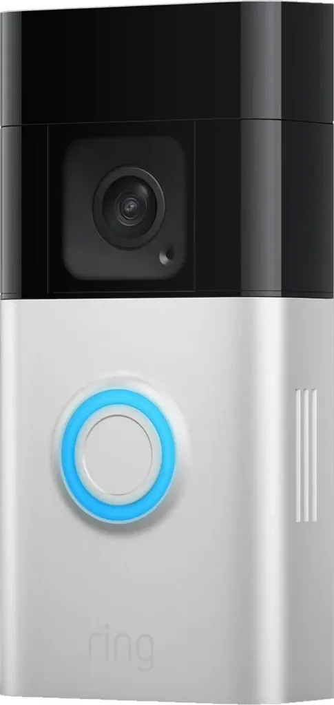 Sonnette Vidéo Ring 3 Plus pour la Sécurité de la Maison - Argent/Noir