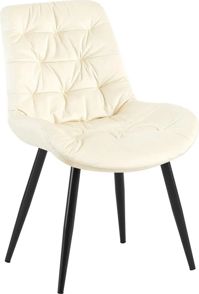 Poltrona Velluto Crema Soggiorno | Sedia Ergonomica Design Luxury Comfort