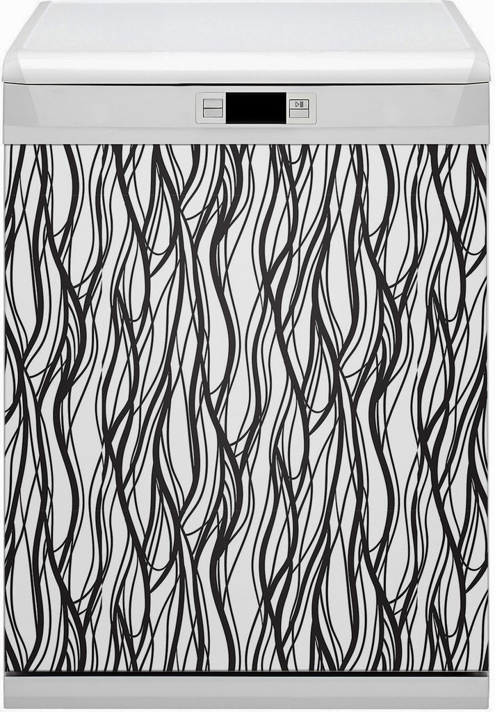 Abwaschbar 60x80 cm Geschirrspüle Magnetmatte Küche Dekorative - Wellige Linien