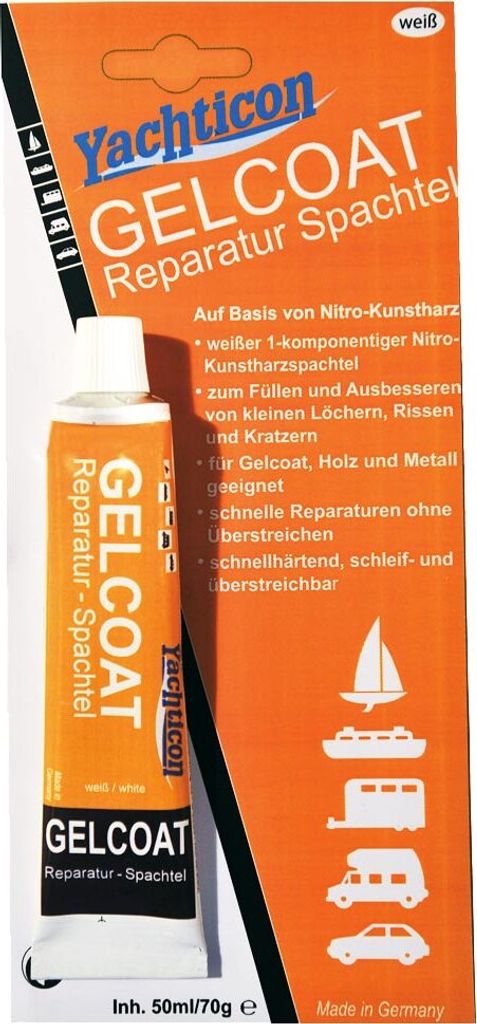 Yachticon Gelcoat Reparatur Spachtel Weiß 70 g, Produktbild 
