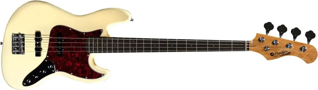 Guitare basse Prodipe JB80 RA Vintage Blanc luthier