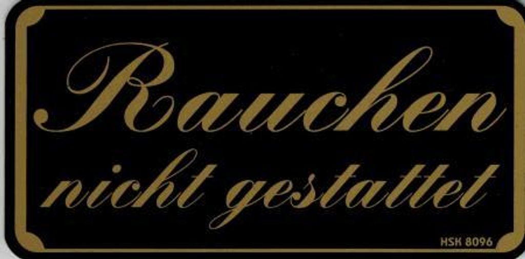 Verbotsschild - DANKE FÜRS NICHTRAUCHEN - Gr. 15,5 x 7,5 cm - 308098