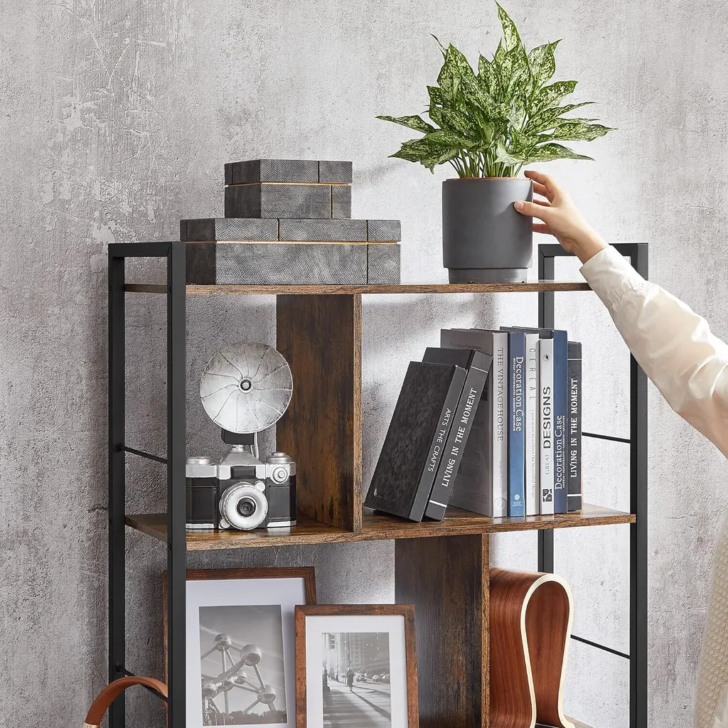 Bibliothèque pour salon et bureau à 5 niveaux rangement vertical