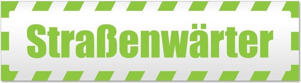 Kiwistar Straßenwärter gestreift Magnetschild Schild magnetisch - 60cm Lindgrün - Magnetfolie für Auto PKW Kfz