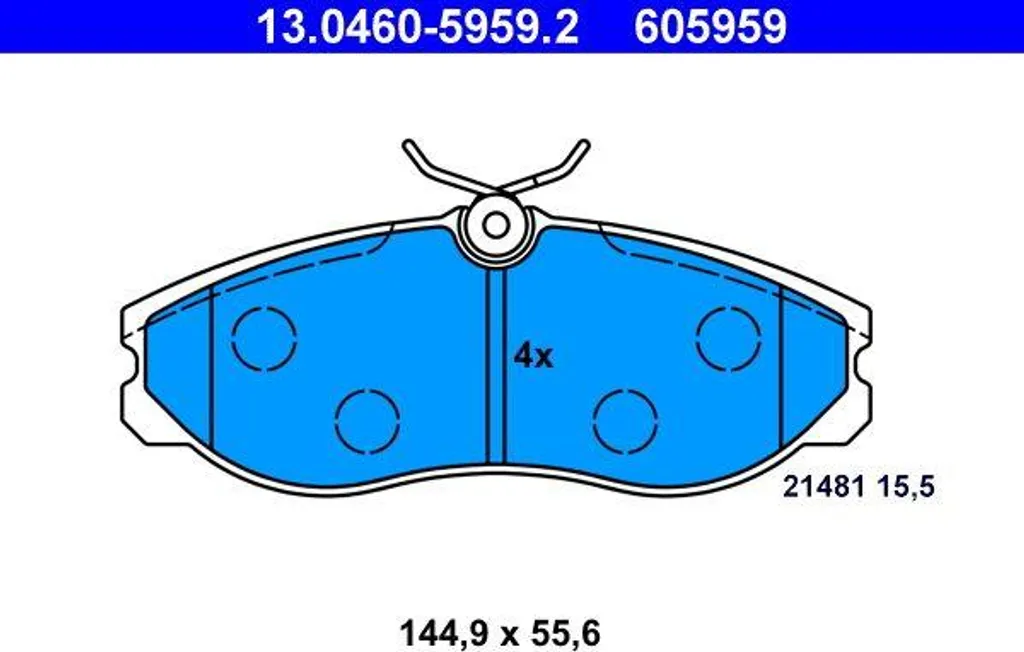 Plaquettes ATE 13.0460-5959.2 OE 1954460 haute performance de freinage