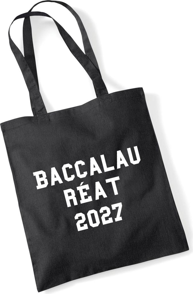 Huuraa Jutebeutel Baccalauréat 2027 Abschluss Frankreich 10 Liter Black Baumwolle Tasche Geschenkidee