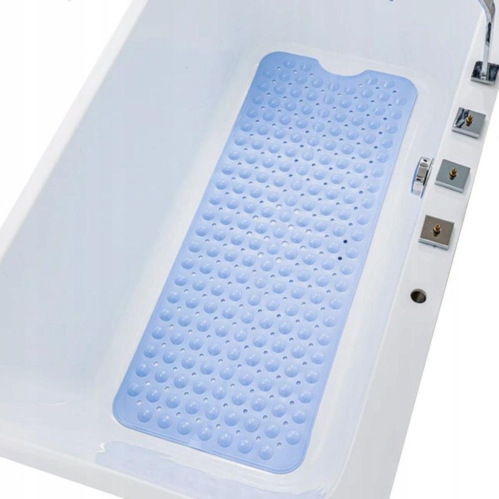 Duschmatte - Blau - 100x40 cm - Rutschfeste Badewannenmatte Produktbild 