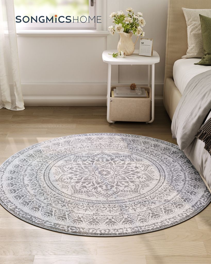 SONGMICS HOME Teppich rund, 120 cm d, Wohnzimmerteppich, Produktbild 